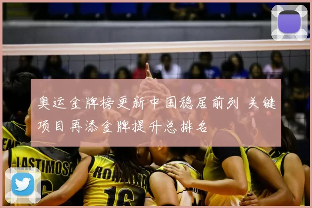 奥运金牌榜更新中国稳居前列 关键项目再添金牌提升总排名