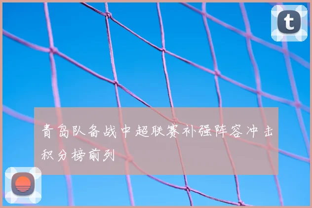 青岛队备战中超联赛补强阵容冲击积分榜前列