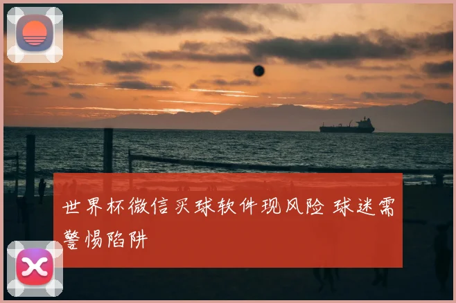 世界杯微信买球软件现风险 球迷需警惕陷阱