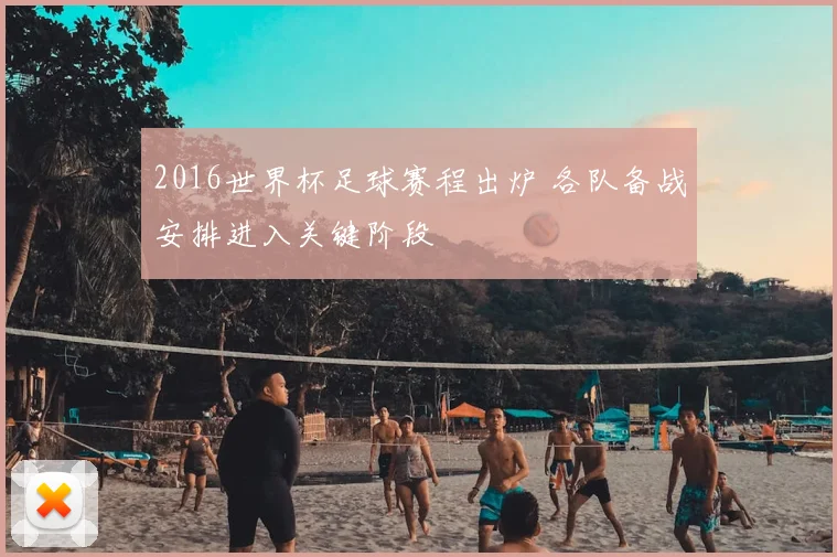2016世界杯足球赛程出炉 各队备战安排进入关键阶段